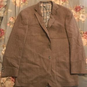 Hart Schaffner Marx Tan Herringbone Sport Coat 44L